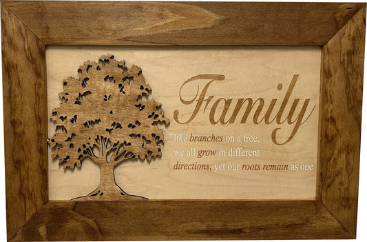 Bellewood Designs - Secured Gun Storage Cabinet with Family Branches (Early American)
