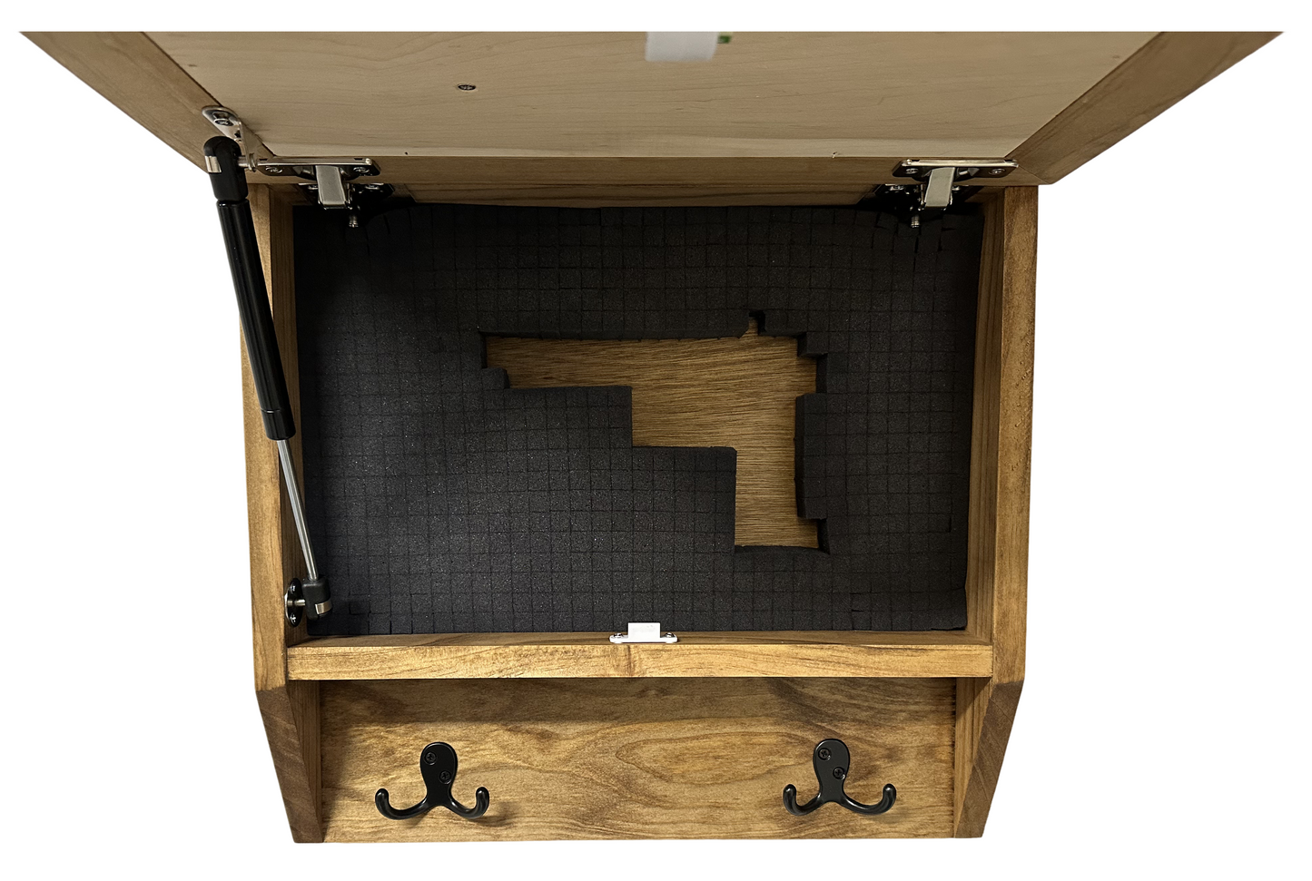 Bellewood Designs - Family Tree Gun Safe Coat Rack - Handcrafted Wooden Gun Cabinets - Gun Shelf Hidden Storage for Rifles, Shotguns, & Handguns - Quick Access Hidden Wall Safe