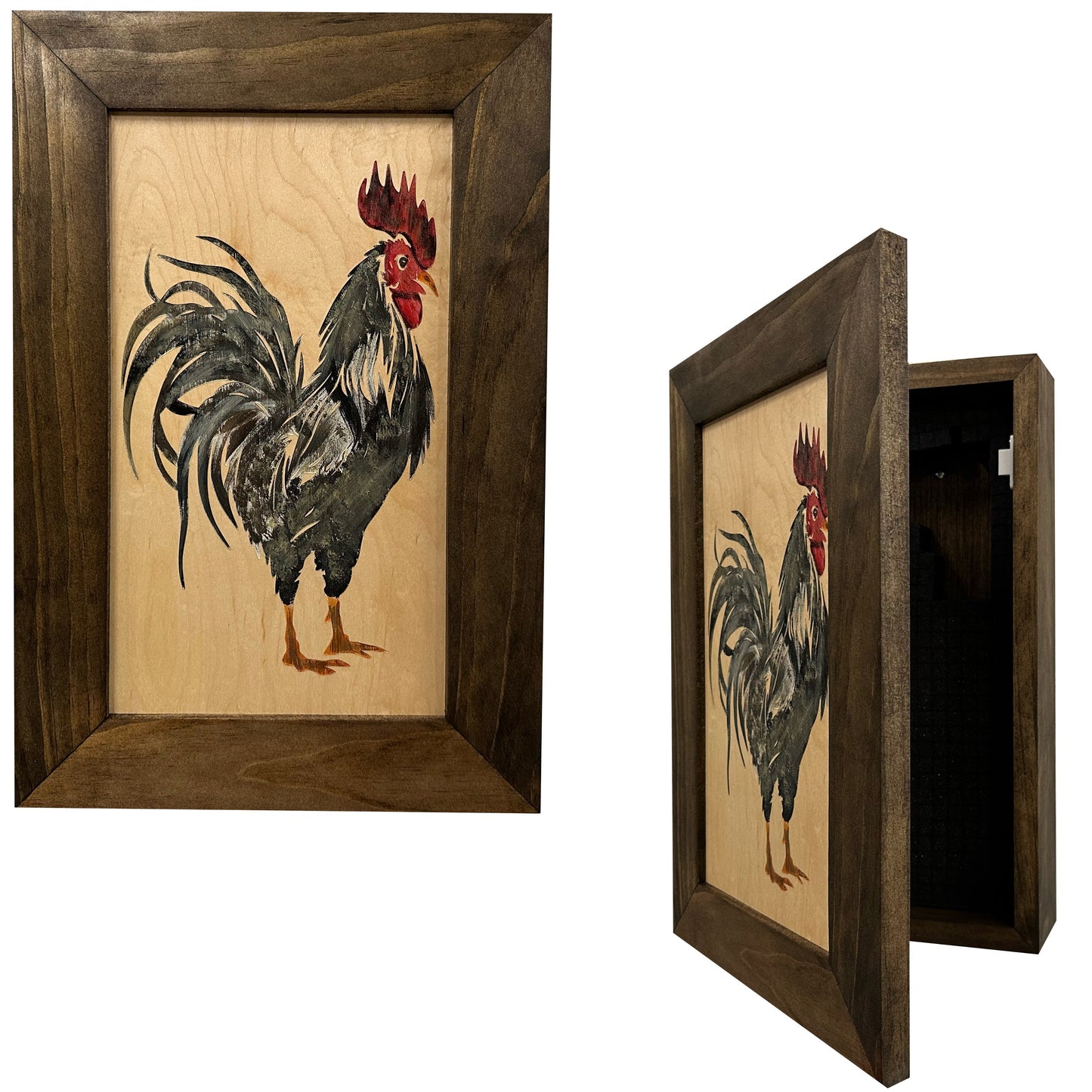 Bellewood Designs - Hidden Gun Cabinet Farmhouse Rooster