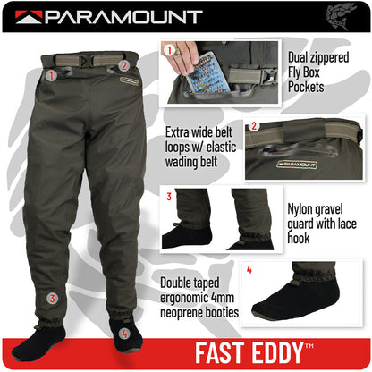 Paramount Outdoors FAST EDDY Waist High Wader Pant