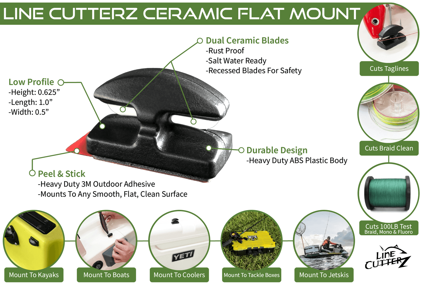 Line Cutterz - "TRIPLE PLAY" Fishing Line Cutter Multi-Pack