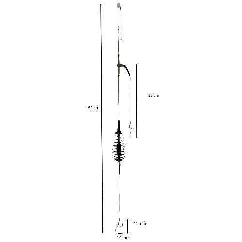 HungryFish 2 Pack Fishing Spring Feeder Baits Cage with 2 Hooks, Cage Hook Rigs Set with Sinker