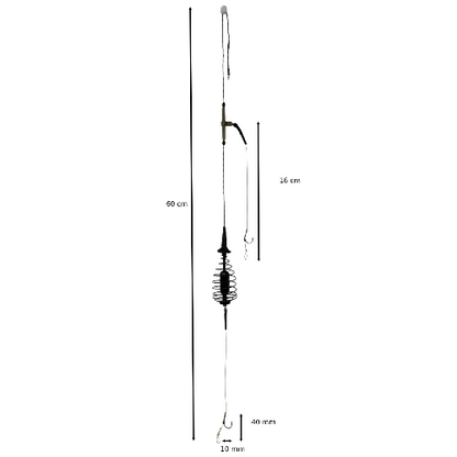HungryFish 2 Pack Fishing Spring Feeder Baits Cage with 2 Hooks, Cage Hook Rigs Set with Sinker