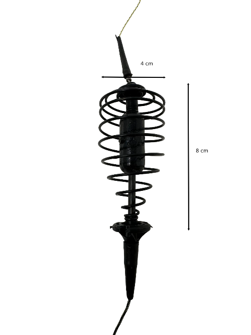 HungryFish 2 Pack Fishing Spring Feeder Baits Cage with 2 Hooks, Cage Hook Rigs Set with Sinker