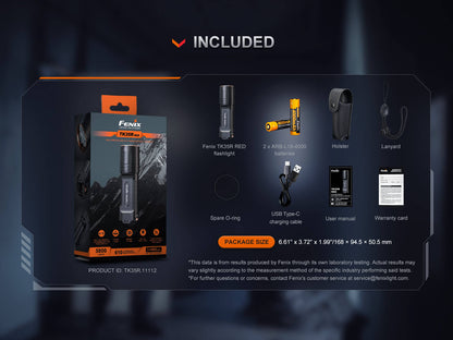 Fenix TK35R Rechargeable High-Performance Tactical Flashlight with UV Output