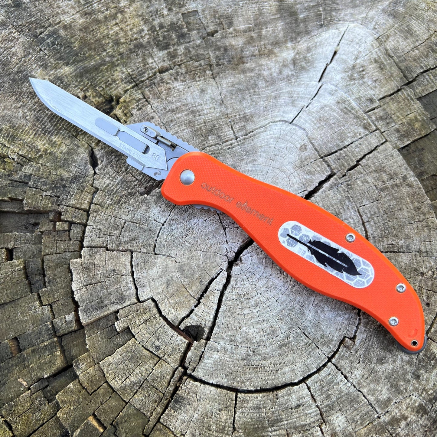 Outdoor Element Field Feather Folding Replaceable Blade Knife