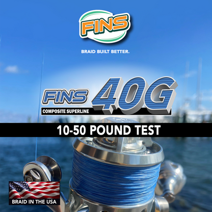 FINS Fishing 40G Fishing Braid 5-50lb.