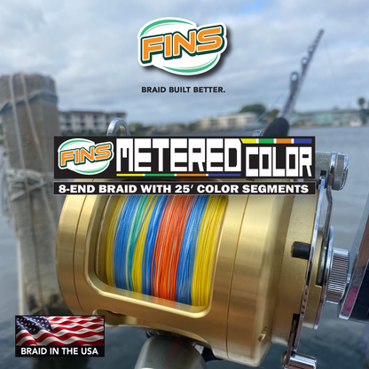 FINS Fishing Metered Colored Braid