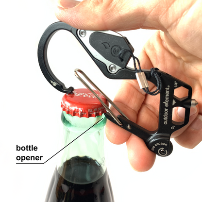 Outdoor Element Fire Escape: Fire-Starting Multitool Carabiner