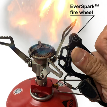 Outdoor Element Fire Escape: Fire-Starting Multitool Carabiner
