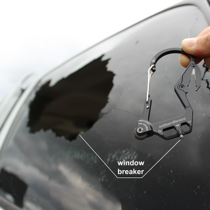 Outdoor Element Fire Escape: Fire-Starting Multitool Carabiner