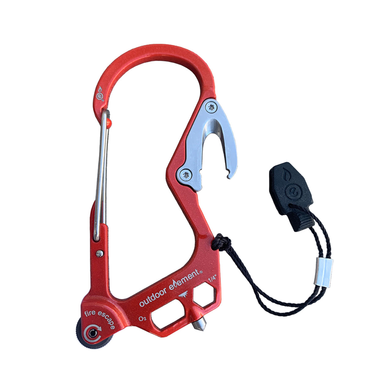 Outdoor Element Fire Escape: Fire-Starting Multitool Carabiner