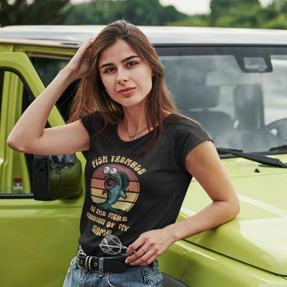 Outdoorzees Fish Tremble T-Shirt for Women