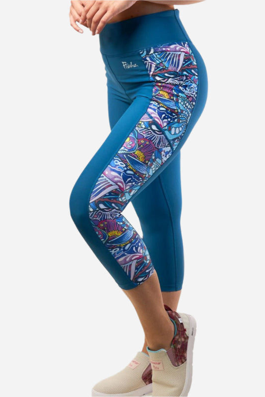 FisheWear Enchanted Grayling Pocket Capri Leggings