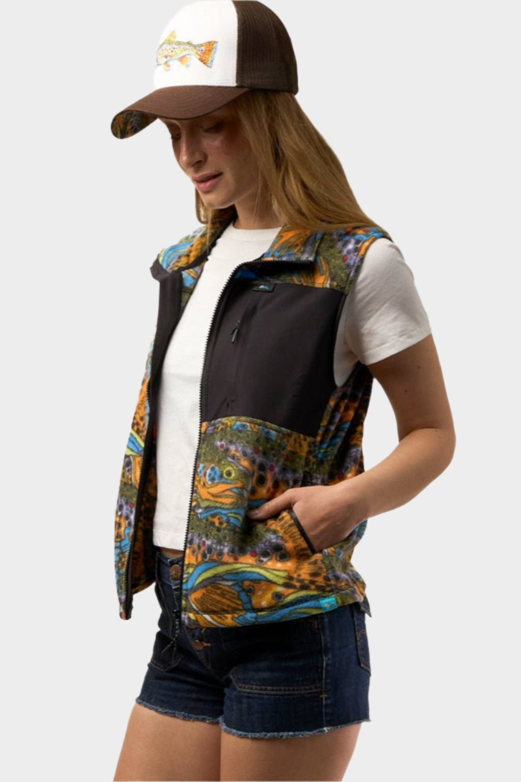 FisheWear Unbound Brown Fleece Vest