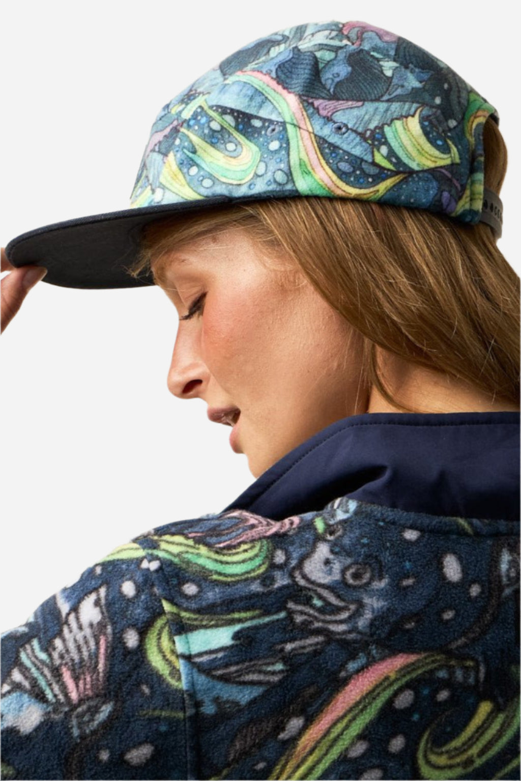 FisheWear HaliBorealis Fleece 5-Panel Hat