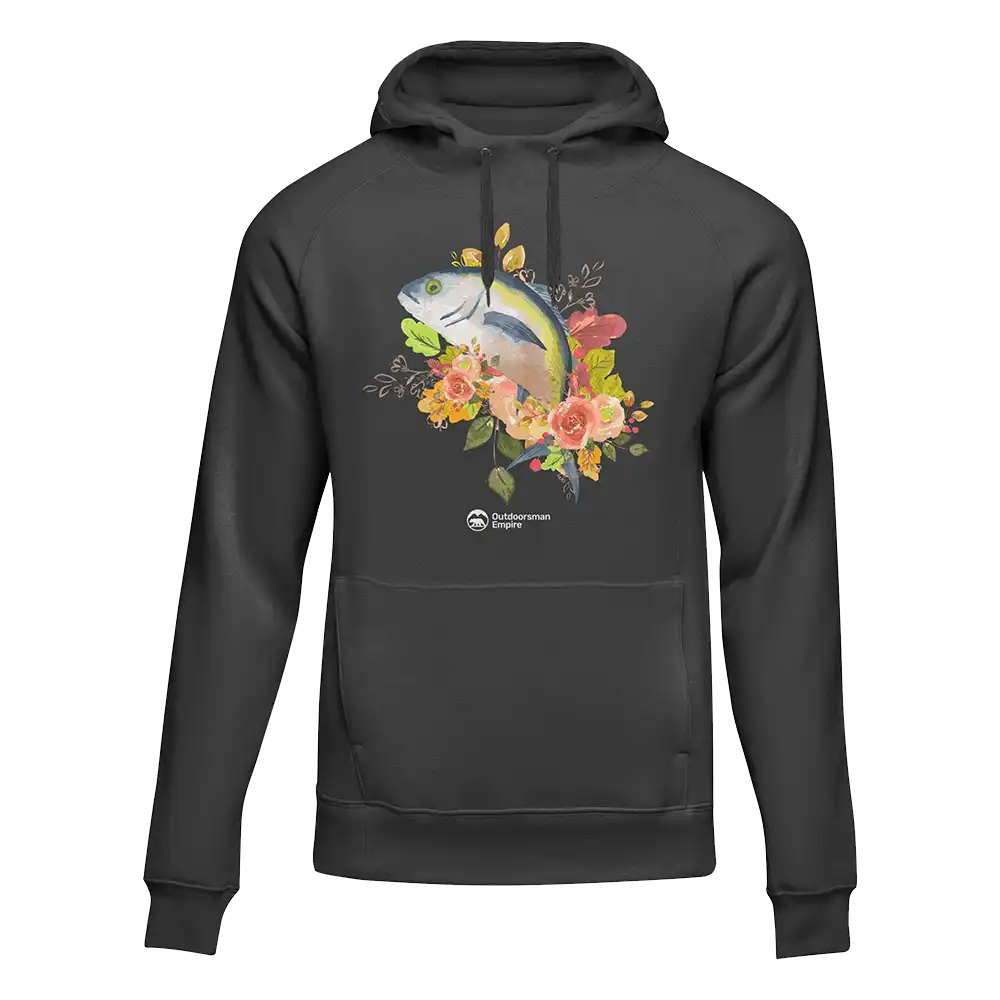 Outdoorzees Fishing Flower' Unisex Hoodie
