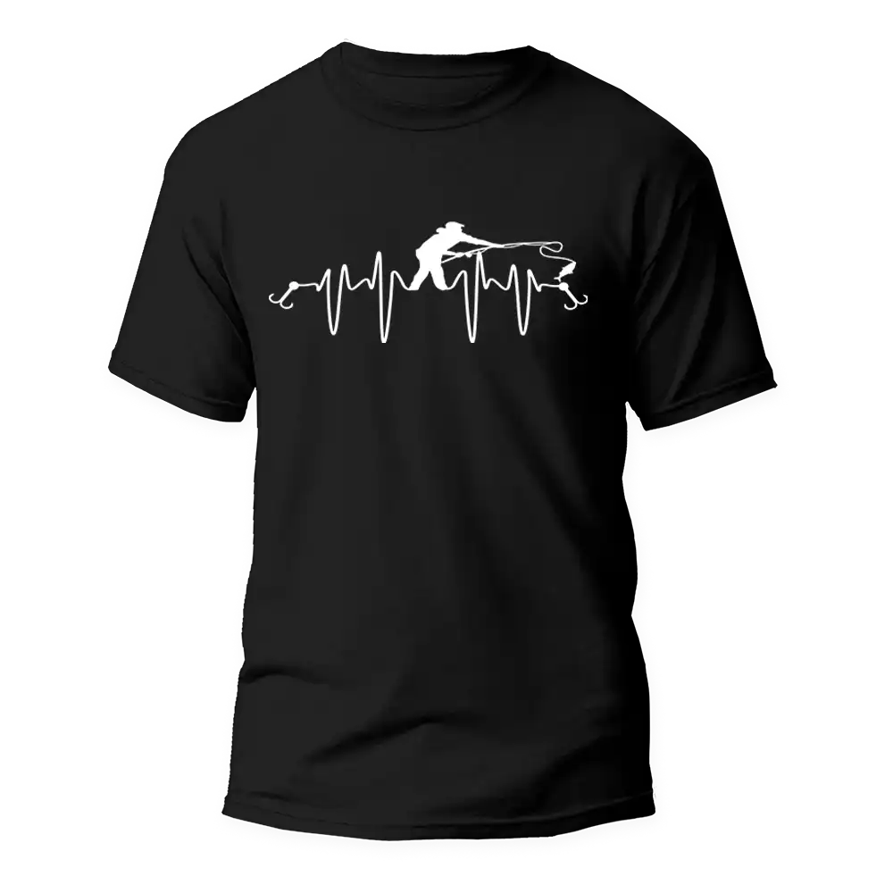 Outdoorzees Fishing Heart Beat Man T-Shirt