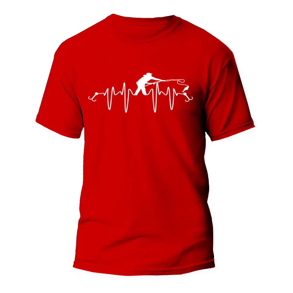 Outdoorzees Fishing Heart Beat Man T-Shirt