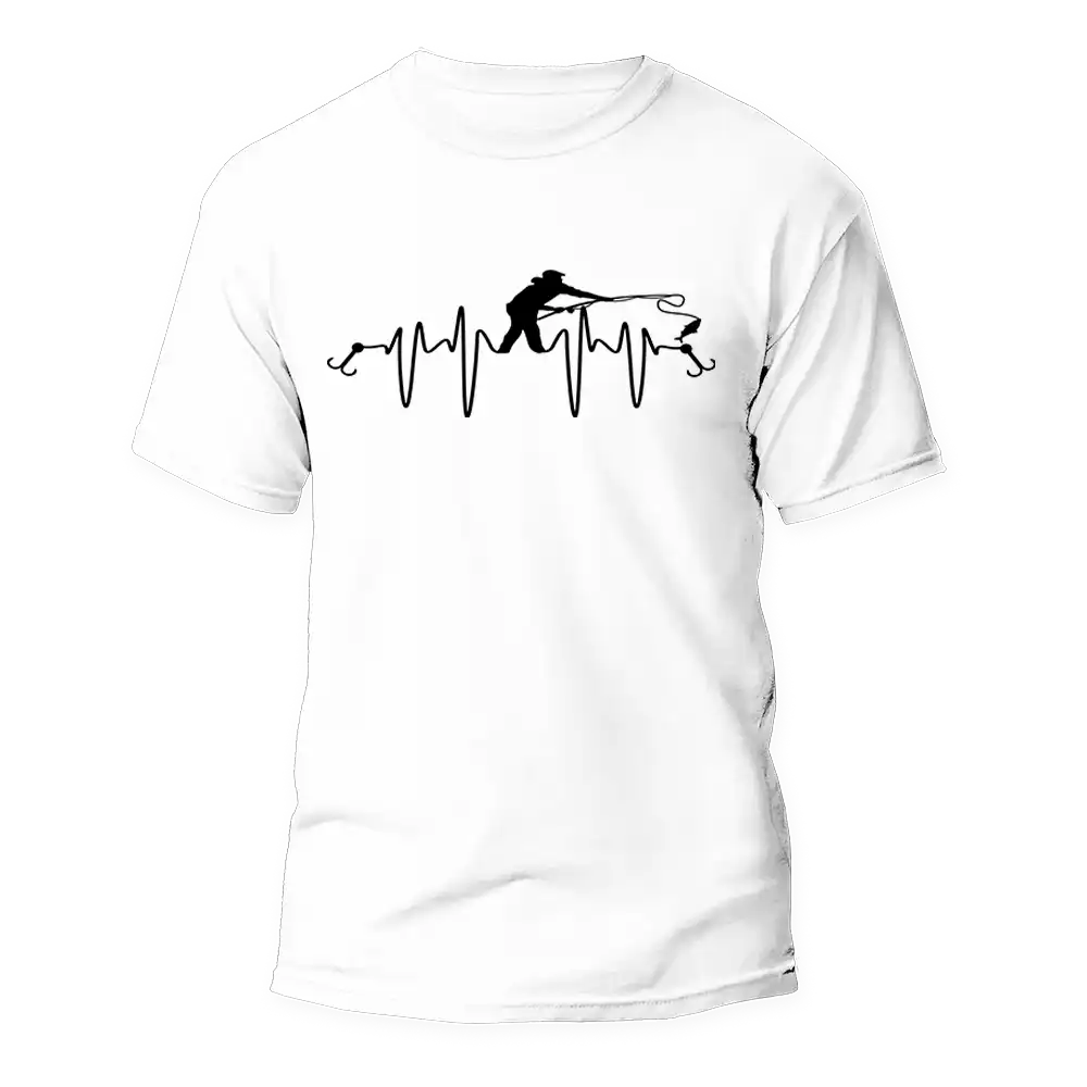 Outdoorzees Fishing Heart Beat Man T-Shirt