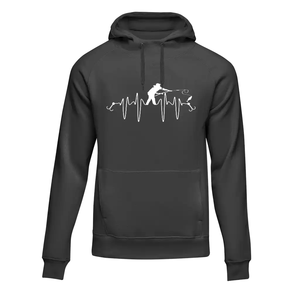 Outdoorzees Fishing Heart Beat Unisex Hoodie
