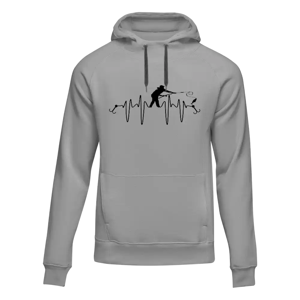 Outdoorzees Fishing Heart Beat Unisex Hoodie