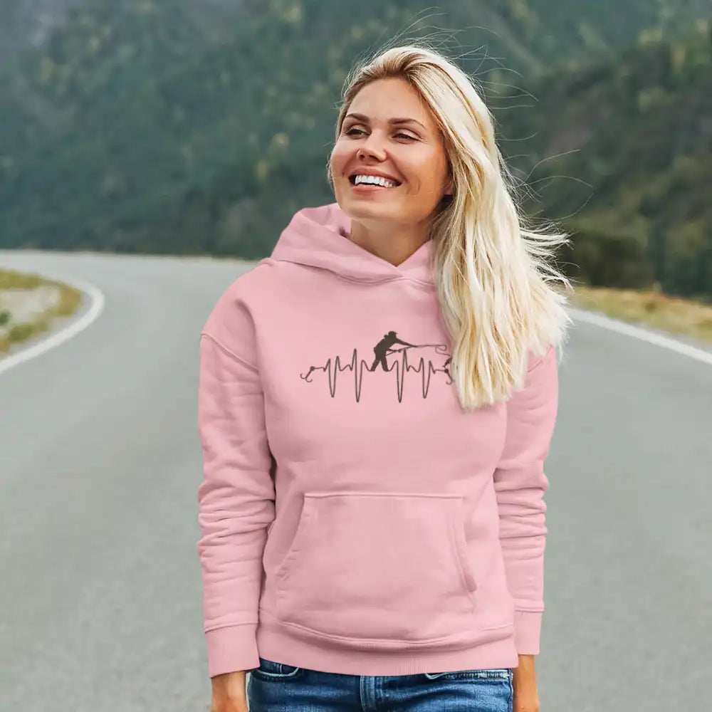 Outdoorzees Fishing Heart Beat Unisex Hoodie