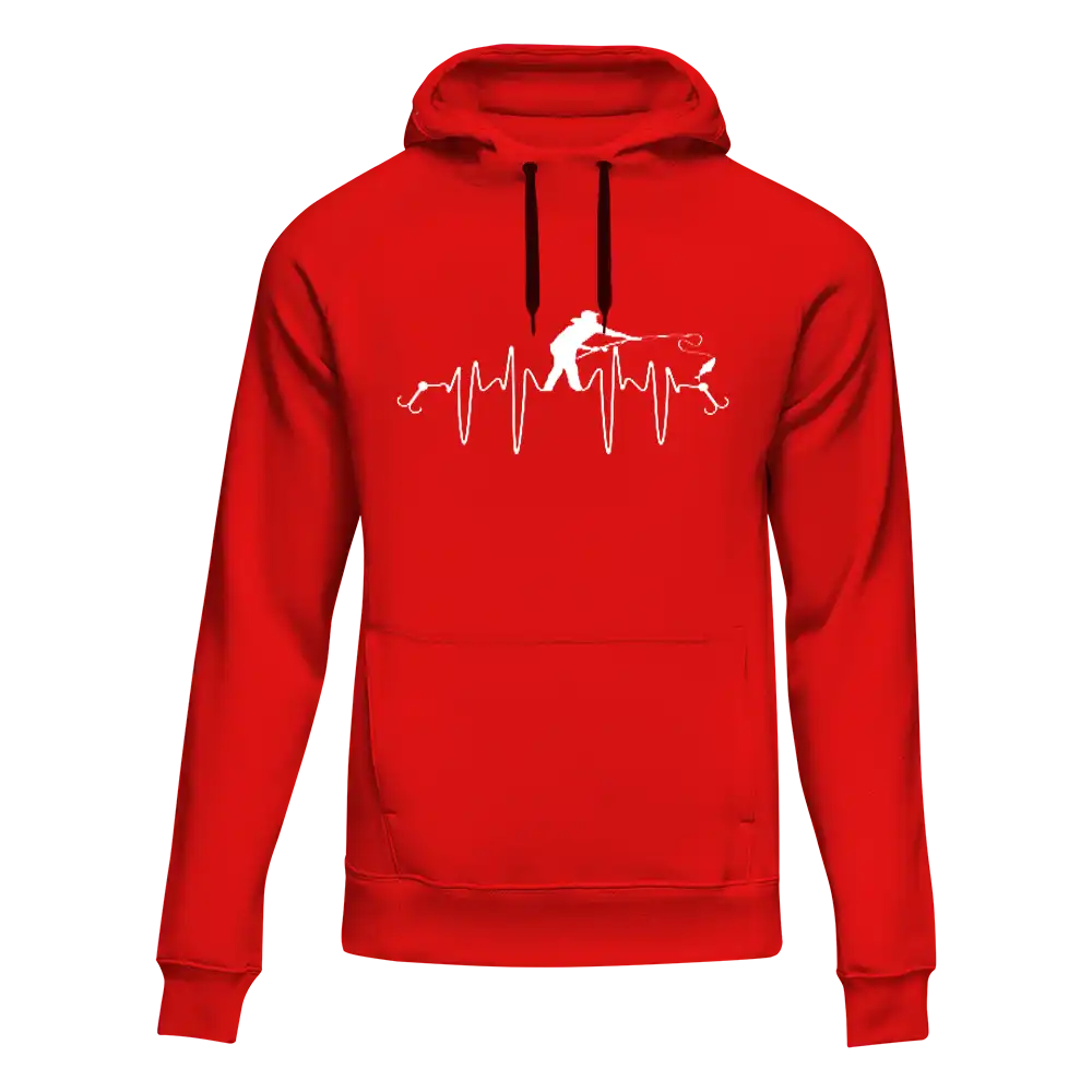 Outdoorzees Fishing Heart Beat Unisex Hoodie