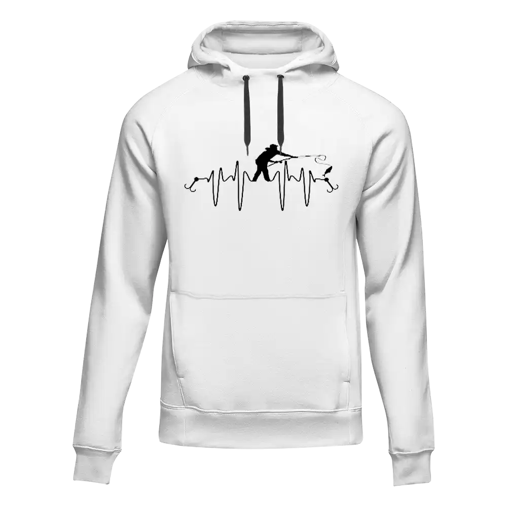 Outdoorzees Fishing Heart Beat Unisex Hoodie