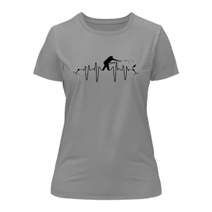 Outdoorzees Fishing Heart Beat T-Shirt for Women