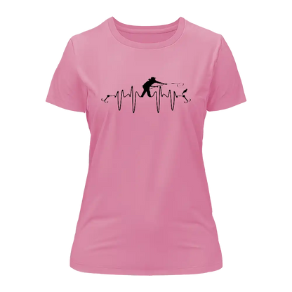 Outdoorzees Fishing Heart Beat T-Shirt for Women