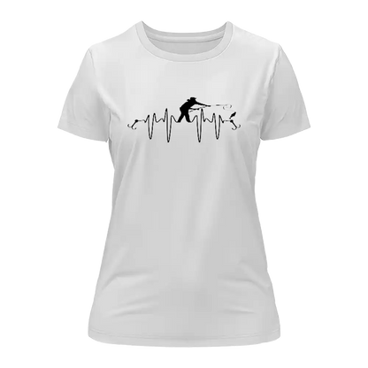 Outdoorzees Fishing Heart Beat T-Shirt for Women