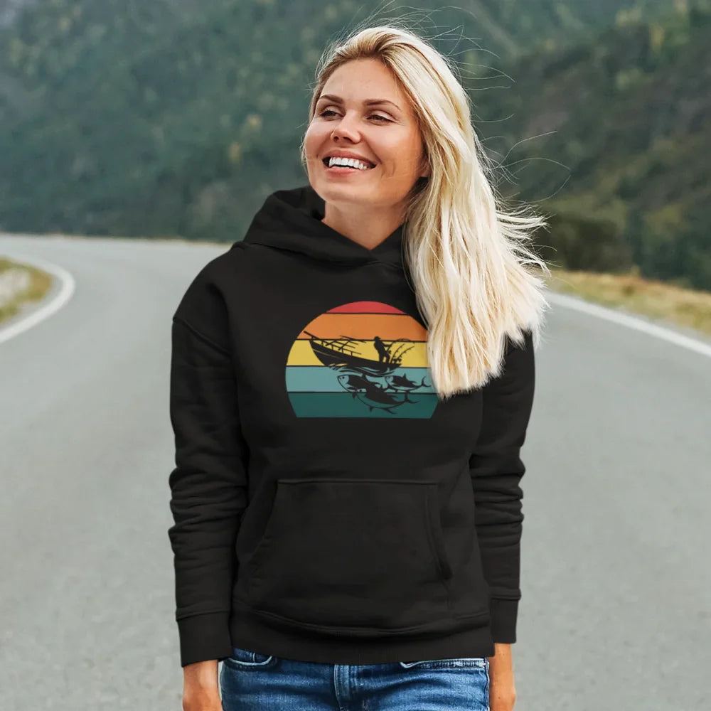 Outdoorzees Fishing Boat Unisex Hoodie