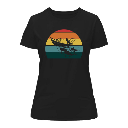 Outdoorzees Fishing Boat T-Shirt for Women