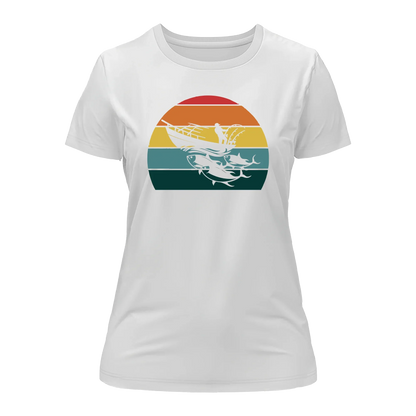 Outdoorzees Fishing Boat T-Shirt for Women