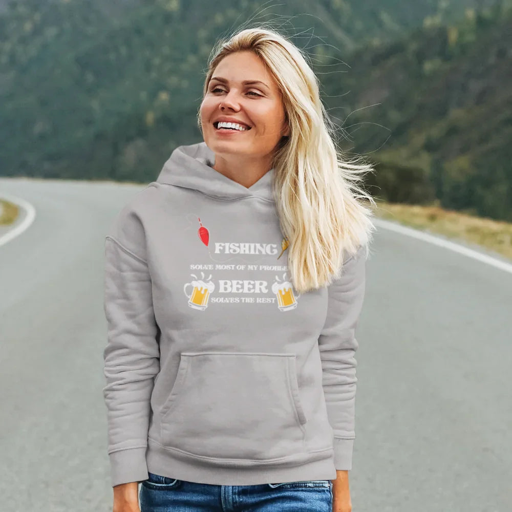 Outdoorzees Fishing Solves All My Problem Unisex Hoodie