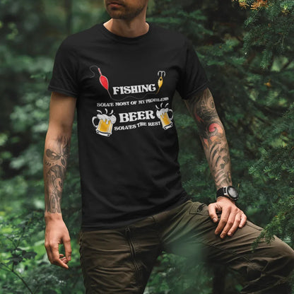 Outdoorzees Fishing Solves All My Problem Man T-Shirt