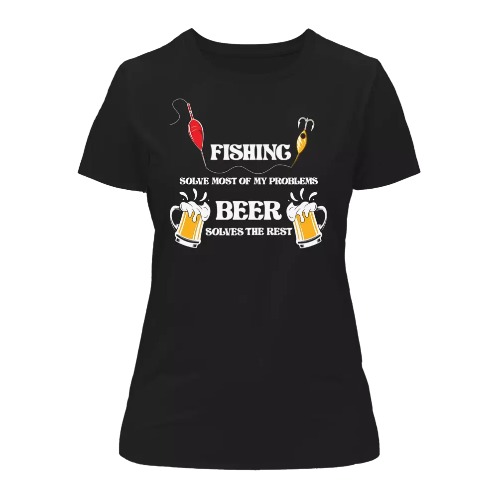 Outdoorzees Fishing Solves All My Problem T-Shirt for Women