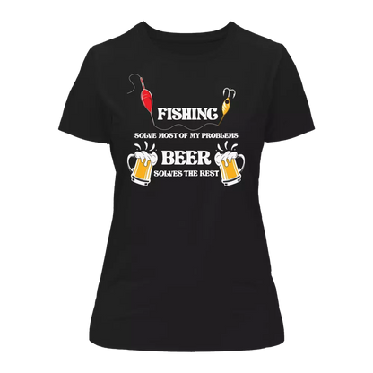 Outdoorzees Fishing Solves All My Problem T-Shirt for Women