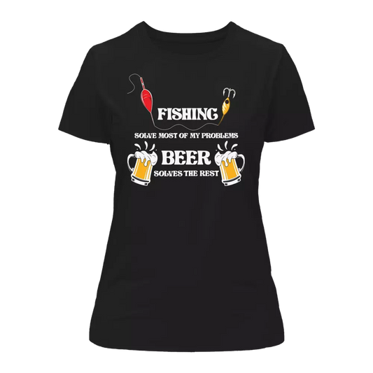 Outdoorzees Fishing Solves All My Problem T-Shirt for Women
