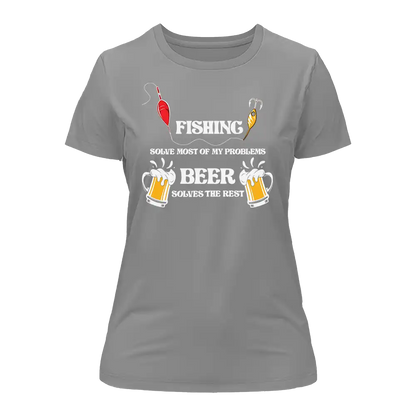 Outdoorzees Fishing Solves All My Problem T-Shirt for Women
