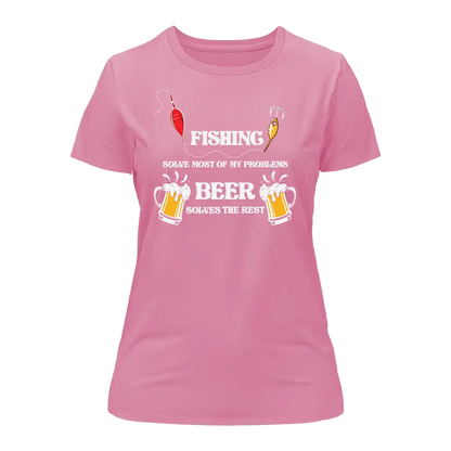 Outdoorzees Fishing Solves All My Problem T-Shirt for Women