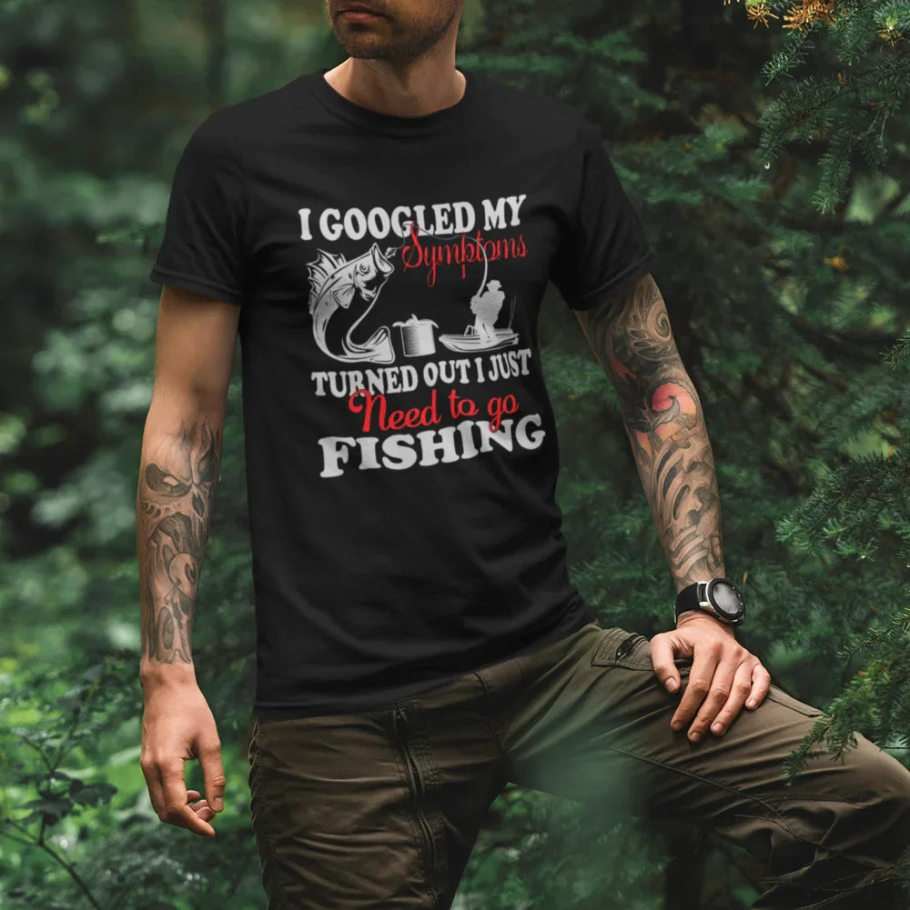 Outdoorzees Fishing Symptoms Man T-Shirt