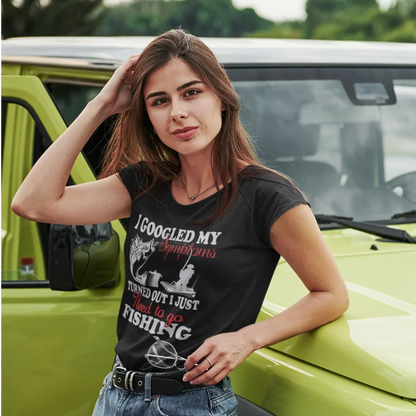 Outdoorzees Fishing Symptoms T-Shirt for Women