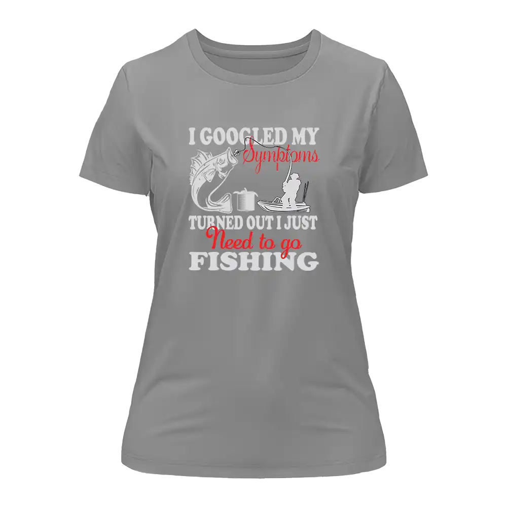Outdoorzees Fishing Symptoms T-Shirt for Women