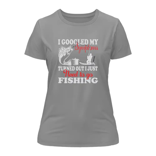 Outdoorzees Fishing Symptoms T-Shirt for Women