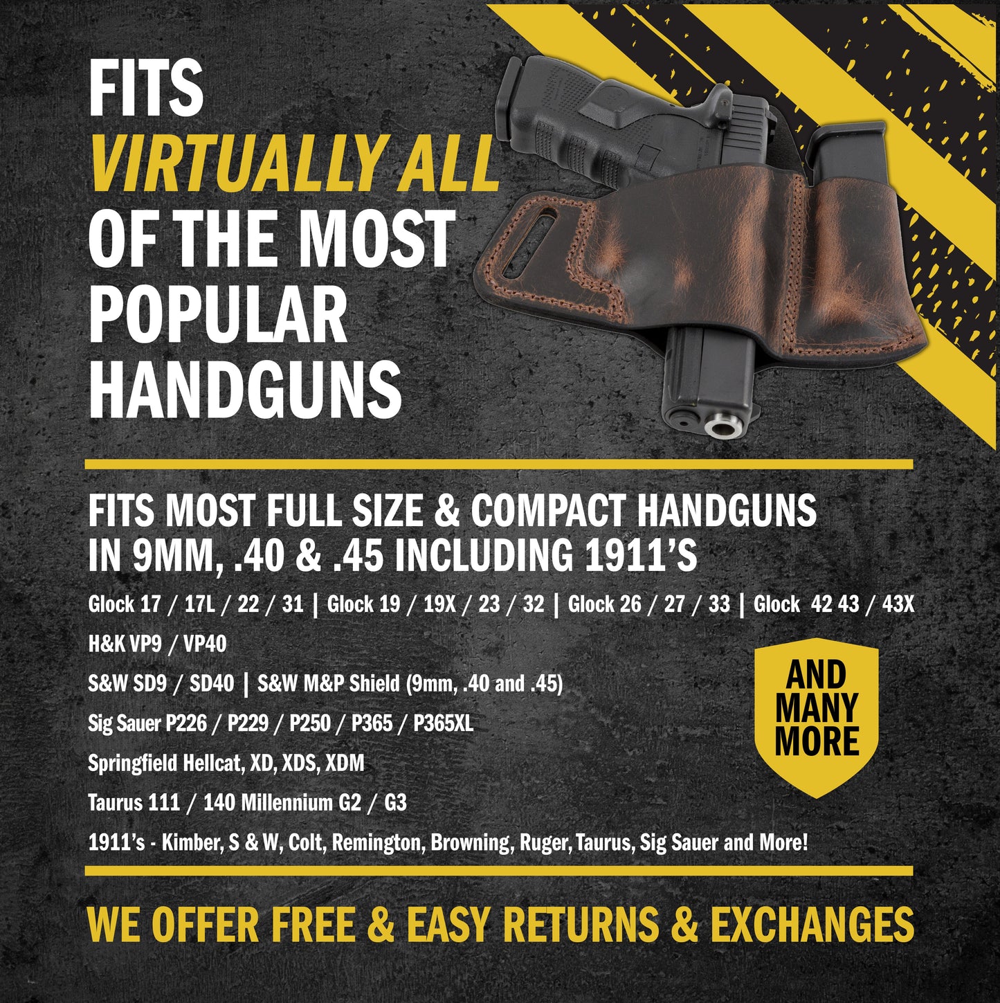 Relentless Tactical Comfort Carry Leather Holster & Mag Pouch Combo | Made In USA | Lifetime Warranty