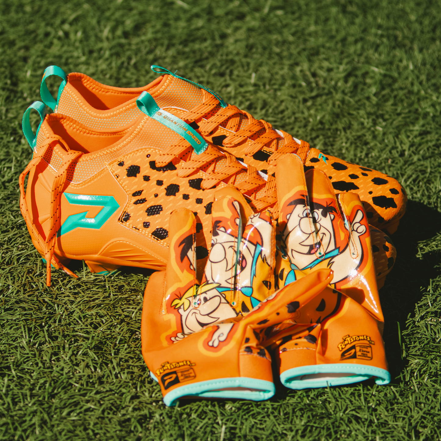 The Flintstones "Bedrock Blitz" Football Gloves - VPS5 by Phenom Elite