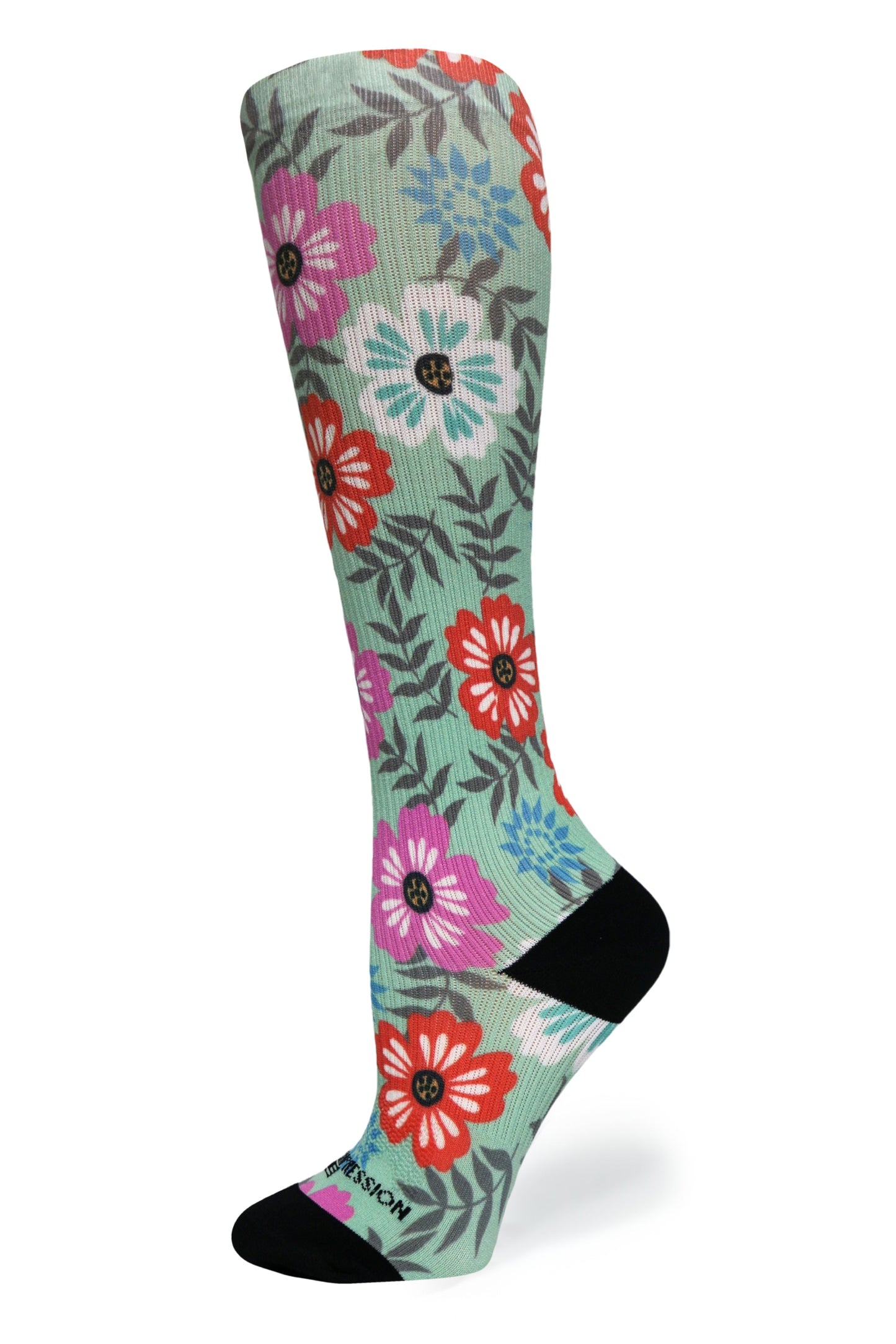 Crazy Compression Floral Details - (Standard & Extra Wide)