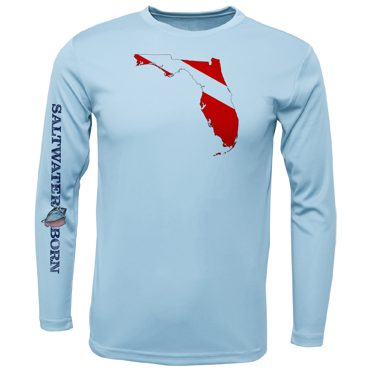 Saltwater Born Key West, FL Florida Diver Long Sleeve UPF 50+ Dry-Fit Shirt